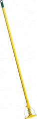 PRO-SOURCE - 48" Wood Spring Clamp Jaw Mop Handle - 1 to 1-1/4" Wet Mop Head Band, Metal Connector, Use with Wet Mops - Americas Industrial Supply