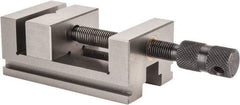 Value Collection - 2-3/8" Jaw Width, 2-3/16" Jaw Opening Capacity, 1" Jaw Height, Toolmaker's Vise - Flat Jaw, 4-3/8" OAL - Americas Industrial Supply