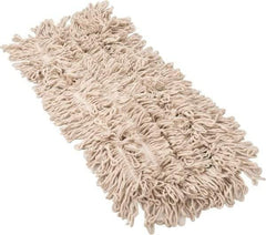 PRO-SOURCE - 24" Long x 5" Wide Yarn Blend Dust Mop Head - Snap-On, White, Looped Head, Launderable - Americas Industrial Supply