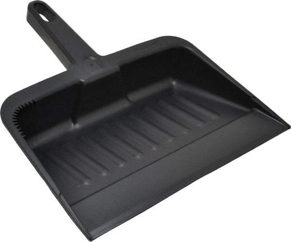 Rubbermaid - 12-1/4" Wide x 2-5/8" High, Handheld Dustpan - Plastic Body, 5" Plastic Handle, Black - Americas Industrial Supply