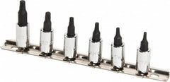 Proto - 6 Piece 1/4" Drive Torx Bit Socket Set - T10 to T30 Torx - Americas Industrial Supply