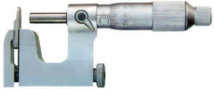 Value Collection - 25 to 50 mm Range, Carbide Face, Satin Chrome Coated, Mechanical Multi Anvil Micrometer - Friction Thimble, 0.01 mm Graduation, 0.0001 Inch Accuracy - Americas Industrial Supply