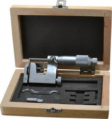 Value Collection - 0 to 1 Inch Range, Carbide Face, Satin Chrome Coated, Mechanical Multi Anvil Micrometer - Friction Thimble, 0.001 Inch Graduation, 0.0001 Inch Accuracy - Americas Industrial Supply