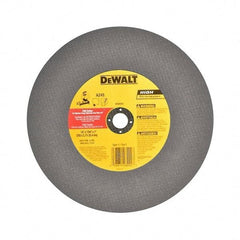 DeWALT - 14" Aluminum Oxide Cutoff Wheel - 7/64" Thick, 1" Arbor, 4,300 Max RPM, Use with Stationary Tools - Americas Industrial Supply