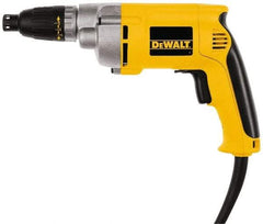 DeWALT - Pistol Grip Handle, 2,500 RPM, 132 In/Lb Torque, Electric Screwdriver - 1/4" Bit Holder, 110 Volts, 6.5 Amps - Americas Industrial Supply