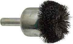 Anderson - 1-1/4" Brush Diam, Crimped, Flared End Brush - 1/4" Diam Shank, 20,000 Max RPM - Americas Industrial Supply