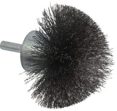 Anderson - 2-3/4" Brush Diam, Crimped, Flared End Brush - 1/4" Diam Shank, 16,000 Max RPM - Americas Industrial Supply