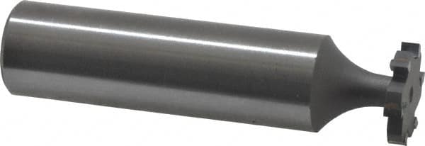 Made in USA - 1/2" Diam x 3/32" Face Width, Carbide-Tipped, 6 Teeth, Shank Connection Woodruff Keyseat Cutter - Uncoated, 2-3/32" OAL x 1/2" Shank, Straight Teeth, ANSI 304, Old Standard 2 - Americas Industrial Supply