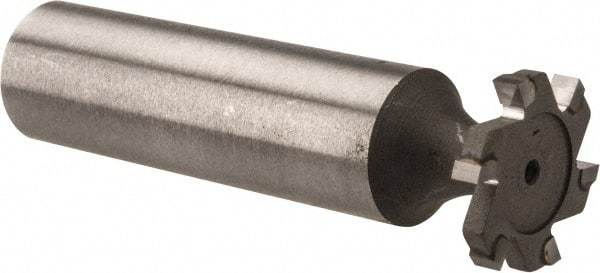 Made in USA - 5/8" Diam x 3/32" Face Width, Carbide-Tipped, 6 Teeth, Shank Connection Woodruff Keyseat Cutter - Uncoated, 2-3/32" OAL x 1/2" Shank, Straight Teeth, ANSI 305, Old Standard 4 - Americas Industrial Supply
