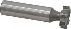 Made in USA - 3/4" Diam x 3/16" Face Width, Carbide-Tipped, 6 Teeth, Shank Connection Woodruff Keyseat Cutter - Uncoated, 2-3/16" OAL x 1/2" Shank, Straight Teeth, ANSI 606, Old Standard 9 - Americas Industrial Supply
