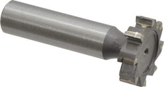 Made in USA - 1" Diam x 1/4" Face Width, Carbide-Tipped, 8 Teeth, Shank Connection Woodruff Keyseat Cutter - Uncoated, 2-1/4" OAL x 1/2" Shank, Straight Teeth, ANSI 808, Old Standard 15 - Americas Industrial Supply