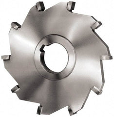 Made in USA - 4" Diam x 3/8" Width of Cut, 10 Teeth, Carbide Tipped Side Milling Cutter - Straight Teeth, Uncoated - Americas Industrial Supply