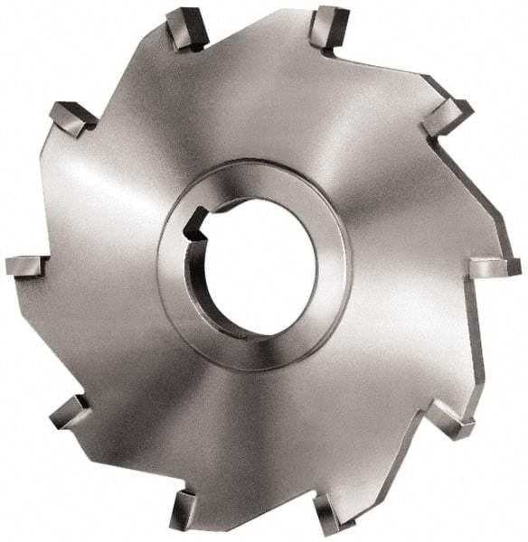 Made in USA - 8" Diam x 3/4" Width of Cut, 12 Teeth, Carbide Tipped Side Milling Cutter - Straight Teeth, Uncoated - Americas Industrial Supply