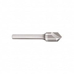 SGS - 3/4" Head Diam, 1/2" Shank Diam, 1 Flute 60° Solid Carbide Countersink - Americas Industrial Supply
