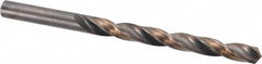 Michigan Drill - Letter K 118° High Speed Steel Jobber Drill - Oxide/Gold Finish, Right Hand Cut, Spiral Flute, Straight Shank, 4-1/4" OAL, Split Point - Americas Industrial Supply