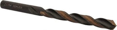 Michigan Drill - 21/64" 118° High Speed Steel Jobber Drill - Oxide/Gold Finish, Right Hand Cut, Spiral Flute, Straight Shank, 4-5/8" OAL, Split Point - Americas Industrial Supply