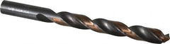 Michigan Drill - 1/2" 118° High Speed Steel Jobber Drill - Oxide/Gold Finish, Right Hand Cut, Spiral Flute, Straight Shank, 6" OAL, Split Point - Americas Industrial Supply