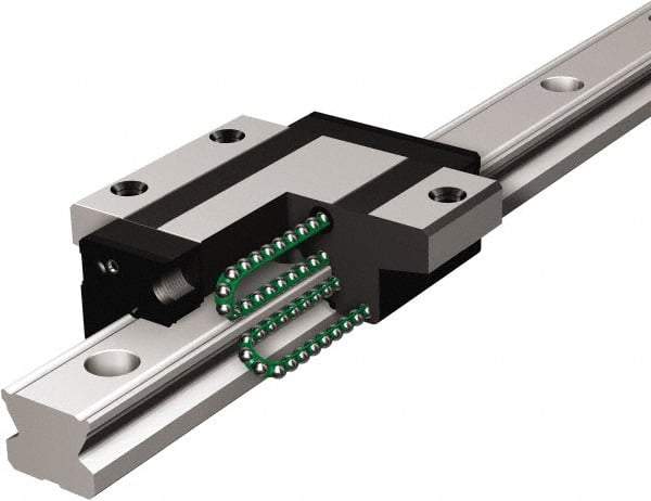 THK - 600mm OAL x 34mm Overall Width x 28mm Overall Height Horizontal Mount SSR Rail - 80mm Between Holes, 9 x 14 x 12mm Hole Size - Americas Industrial Supply