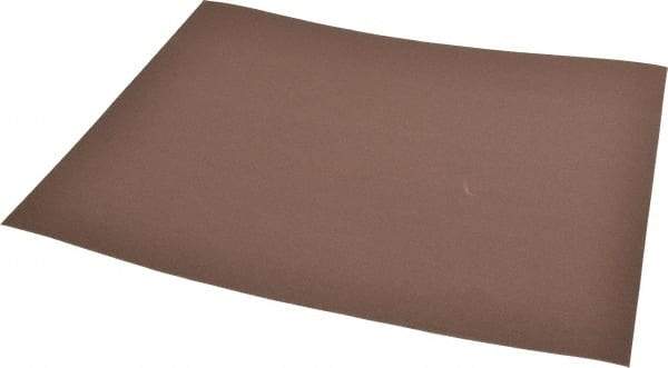 Norton - 400 Grit Aluminum Oxide Sanding Sheet - 11" Long x 9" Wide, Extra Fine Grade, J-Weighted Cloth Backing - Americas Industrial Supply