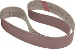 3M - 1-1/2" Wide x 42" OAL, 120 Grit, Aluminum Oxide Abrasive Belt - Aluminum Oxide, Fine, Coated, X Weighted Cloth Backing, Series 341D - Americas Industrial Supply