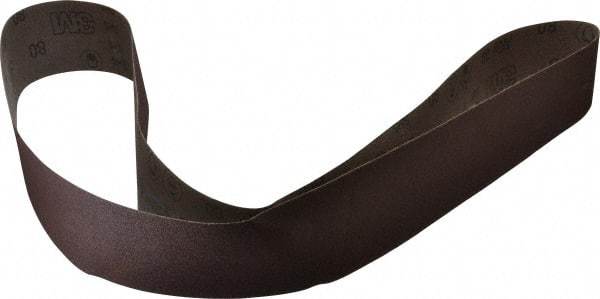 3M - 3" Wide x 72" OAL, 80 Grit, Aluminum Oxide Abrasive Belt - Aluminum Oxide, Medium, Coated, X Weighted Cloth Backing, Series 341D - Americas Industrial Supply
