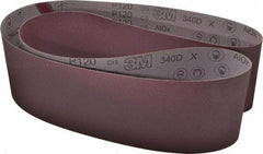 3M - 6" Wide x 89" OAL, 120 Grit, Aluminum Oxide Abrasive Belt - Aluminum Oxide, Fine, Coated, X Weighted Cloth Backing, Series 240D - Americas Industrial Supply