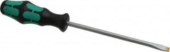 Wera - 255mm OAL Standard Slotted Screwdriver - Round Shank, Ergonomic Handle - Americas Industrial Supply