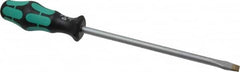 Wera - 312mm OAL Standard Slotted Screwdriver - Round Shank, Ergonomic Handle - Americas Industrial Supply