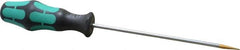 Wera - 248mm OAL Standard Slotted Screwdriver - Round Shank, Ergonomic Handle - Americas Industrial Supply