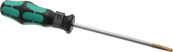 Wera - 223mm OAL Standard Slotted Screwdriver - Round Shank, Ergonomic Handle - Americas Industrial Supply