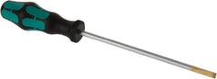 Wera - 248mm OAL Standard Slotted Screwdriver - Round Shank, Ergonomic Handle - Americas Industrial Supply