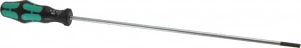 Wera - 398mm OAL Standard Slotted Screwdriver - Round Shank, Ergonomic Handle - Americas Industrial Supply