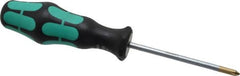 Wera - #1, 7" OAL, Standard Phillips Screwdriver - 3-1/8" Blade Length, Round Shank, Ergonomic Handle - Americas Industrial Supply