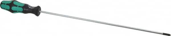 Wera - #1, 15-5/8" OAL, Standard Phillips Screwdriver - 12" Blade Length, Round Shank, Ergonomic Handle - Americas Industrial Supply