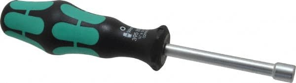 Wera - 1/4" Hollow Shaft Nutdriver - Ergonomic Handle, 6-3/4" OAL - Americas Industrial Supply