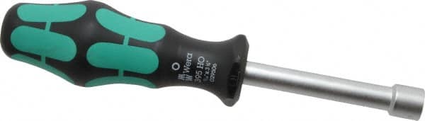Wera - 7/16" Hollow Shaft Nutdriver - Ergonomic Handle, 7-3/4" OAL - Americas Industrial Supply