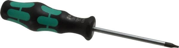Wera - T6 Torx Driver - 2-3/8" Blade Length, 5" OAL, Ergonomic Handle - Americas Industrial Supply