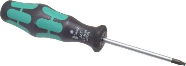 Wera - T8 Torx Driver - 2-3/8" Blade Length, 5-1/2" OAL, Ergonomic Handle - Americas Industrial Supply