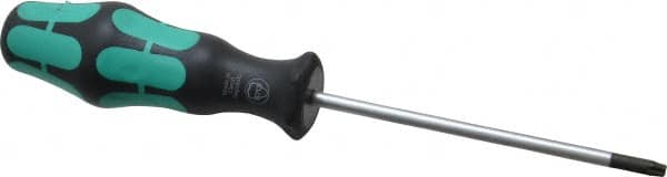 Wera - T20 Torx Driver - 4" Blade Length, 7-7/8" OAL, Ergonomic Handle - Americas Industrial Supply