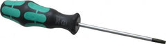 Wera - T20 Torx Driver - 4" Blade Length, 7-7/8" OAL, Ergonomic Handle - Americas Industrial Supply