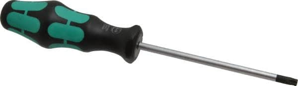 Wera - T27 Torx Driver - 4-1/4" Blade Length, 8-3/4" OAL, Ergonomic Handle - Americas Industrial Supply
