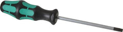 Wera - T30 Torx Driver - 4-1/4" Blade Length, 8-3/4" OAL, Ergonomic Handle - Americas Industrial Supply