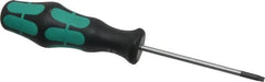 Wera - T15 Torx Driver - 3-3/16" Blade Length, 6-7/8" OAL, Ergonomic Handle - Americas Industrial Supply