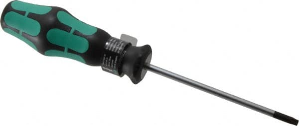 Wera - T20 Torx Driver - 4" Blade Length, 7-7/8" OAL, Ergonomic Handle - Americas Industrial Supply