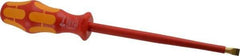 Wera - 287mm OAL Standard Slotted Screwdriver - Round Shank, Ergonomic Handle - Americas Industrial Supply