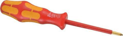 Wera - #1, 7" OAL, Insulated Phillips Screwdriver - 3-1/8" Blade Length, Round Shank, Ergonomic Handle - Americas Industrial Supply