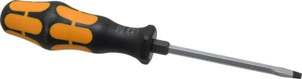 Wera - 188mm OAL Standard Slotted Screwdriver - Hexagon Shank, Ergonomic Handle - Americas Industrial Supply