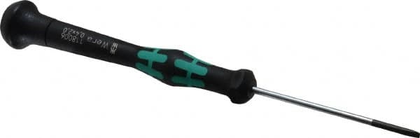 Wera - Electronic/Electrostatic Slotted Screwdriver - 60mm Blade Length, Round Shank, Ergonomic Handle - Americas Industrial Supply