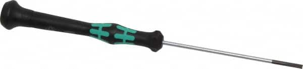 Wera - Electronic/Electrostatic Slotted Screwdriver - 80mm Blade Length, Round Shank, Ergonomic Handle - Americas Industrial Supply