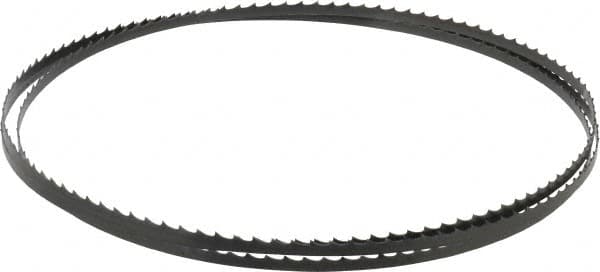 Starrett - 4 TPI, 6' 8" Long x 1/4" Wide x 0.025" Thick, Welded Band Saw Blade - Carbon Steel, Toothed Edge, Raker Tooth Set, Flexible Back, Contour Cutting - Americas Industrial Supply